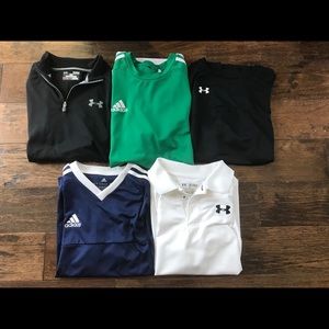Lot of Boys Youth Shirts Adidas and Under Armour